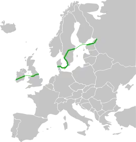 Itinéraire de la route européenne 20