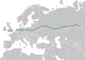 Itinéraire de la route européenne 30
