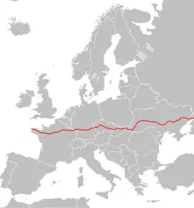 Itinéraire de la route européenne 50