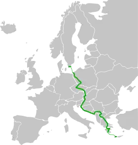 Itinéraire de la route européenne 65