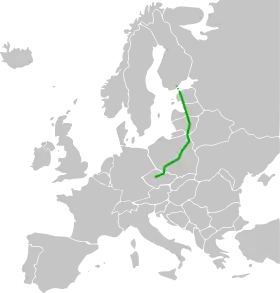 Itinéraire de la route européenne 67