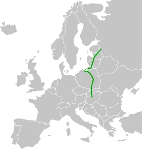 Itinéraire de la route européenne 77