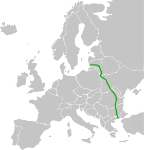 Itinéraire de la route européenne 85