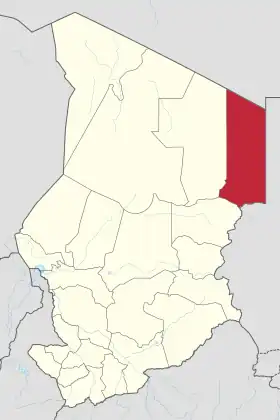 Localisation de Province de l'Ennedi Est