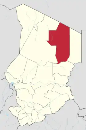 Localisation de Province de l'Ennedi Ouest