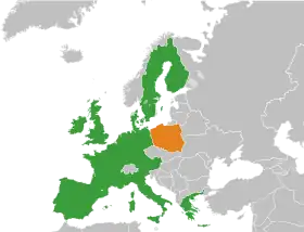 La frontière euro-polonaise entre 1995 et 2004.