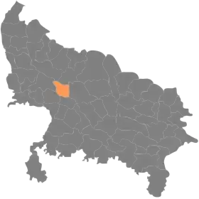 Localisation de District de Farrukhabad  फ़र्रुख़ाबाद ज़िला