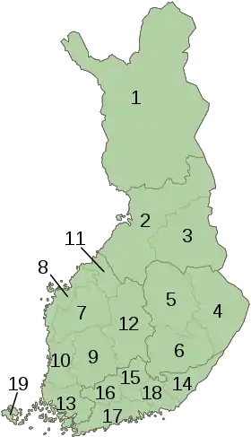 Régions de Finlande