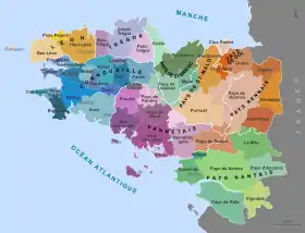 Pays de Guérande sur la carte des pays traditionnels bretons
