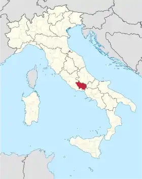 Localisation de Province de Frosinone