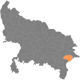 Localisation de District de Ghazipurग़ाज़ीपुर ज़िला