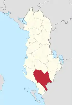 Localisation de Préfecture de Gjirokastër