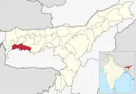 Localisation de District de Goalparaগোৱালপাৰা জিলা