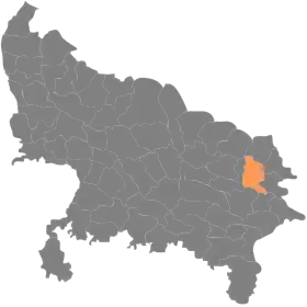 Localisation de District de Gorakhpur गोरखपुर ज़िला