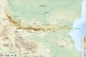 Carte de localisation du Grand Balkan.