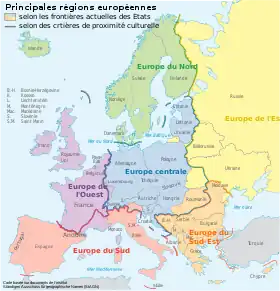 L'Europe de l'Ouest au sein du continent