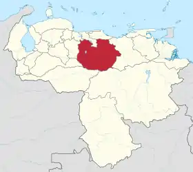 Localisation de État de Guárico