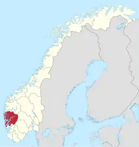 Localisation de Hordaland