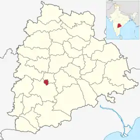 Localisation de District d'Hyderabadహైదరాబాదు జిల్లాحيدراباد زيلا