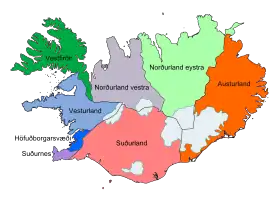 Localisation de Région de l'Islande