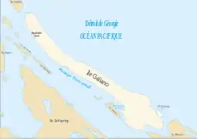 Carte de l'île Galiano