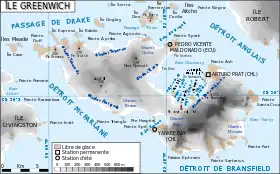 Carte de l'île Greenwich.