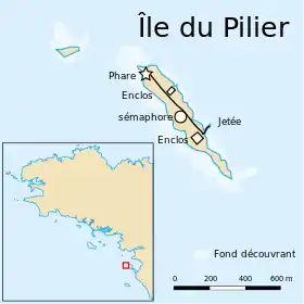 Carte de l'île du Pilier