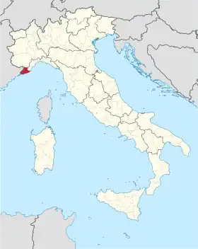 Localisation de Province d'Imperia