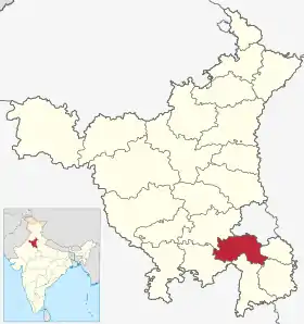 Localisation de District de Gurgaon गुड़गाँव ज़िला