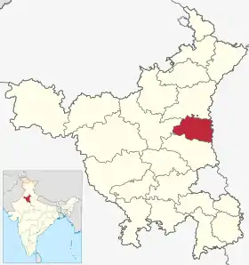 Localisation de District de Panipatपानीपत जिला