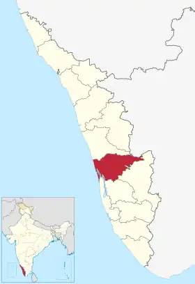 Localisation de District d'Ernakulam