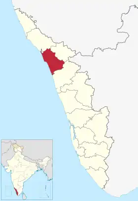 Localisation de District de Kozhikode