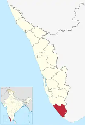 Localisation de District de Thiruvananthapuram
