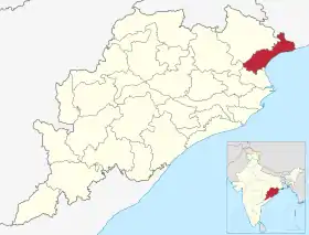 Localisation de District de BaleswarDistrict de Balasoreबालेश्वर जिला