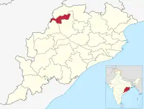 Localisation de District de Jharsuguda