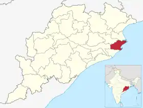 Localisation de District de Kendrapara