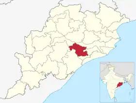 Localisation de District de Nayagarh