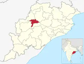 Localisation de District de Subarnapur