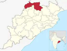 Localisation de District de Sundergarh सुन्दरगड़ जिला