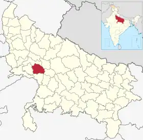 Localisation de District de Mainpuriमैनपुरी ज़िला