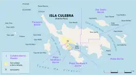 Carte de l'archipel de Culebra.