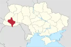 Localisation de Oblast d'Ivano-Frankivsk