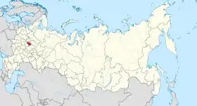 Localisation de Oblast d’Ivanovo