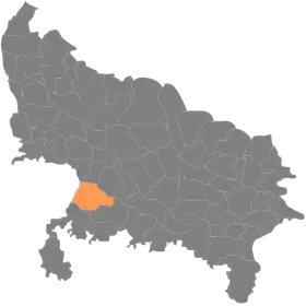 Localisation de District de Jalaunजालौन जिला