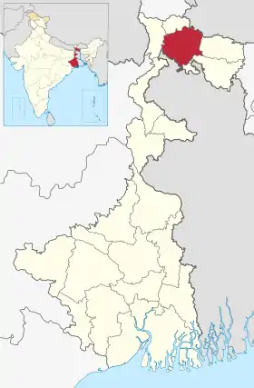 Localisation de District de Jalpaiguri