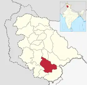 Localisation de District de Udhampurضلع ادھمپور