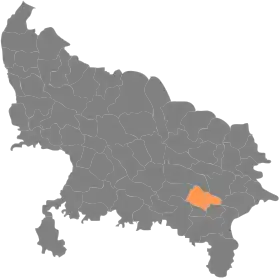 Localisation de District de Jaunpur जौनपुर ज़िला
