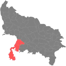 Localisation de Division de Jhansi