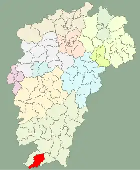 Localisation de Lóngnán Xiàn