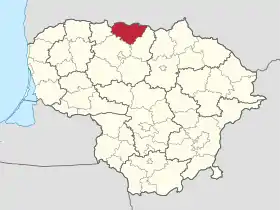 Localisation de Municipalité du district de Joniškis